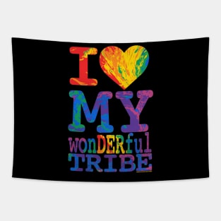 I Love My wonDERful Tribe Tapestry