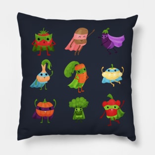 Vegetables Superheroes Pillow