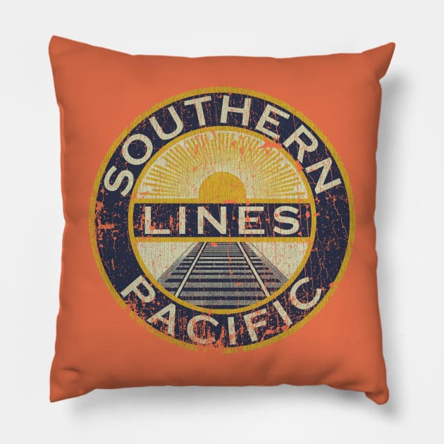 Southern Pacific Lines 1865 Pillow by JCD666