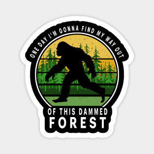 Bigfoot Forest Magnet