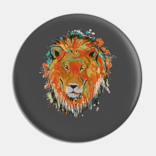 African Savannah Lion - Cool Hand Drawn Lion Apparel for Safari Lovers Pin