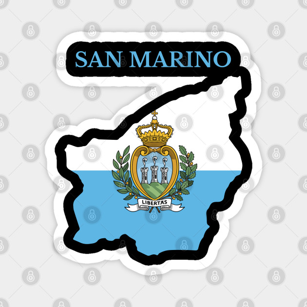 San Marino Map Flag San Marino Magnet Teepublic