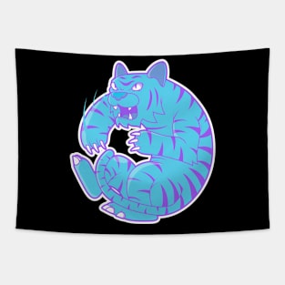 Rounded Tiger Tapestry