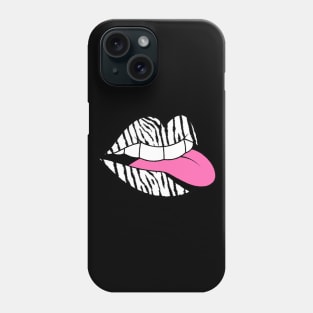 White Zebra Mouth Phone Case