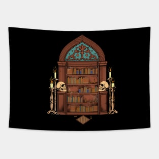 Gothic bookshelf - Dark Academia Tapestry