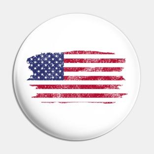 American Flag Distressed Watercolor Style USA Pin