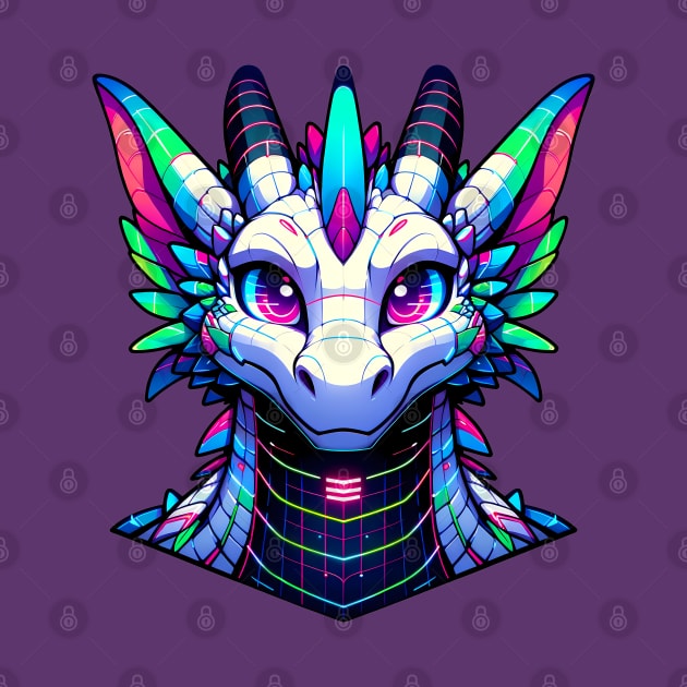 Cyberpunk Neon Furry Anthro Scalie Dragon by Blue Bull Bazaar