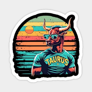 Taurus Sunset Dreamscape: Zodiac Vacation Vibes Magnet