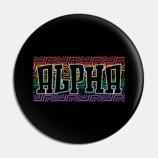 LGBTQ PATTERN USA ALPHA Pin