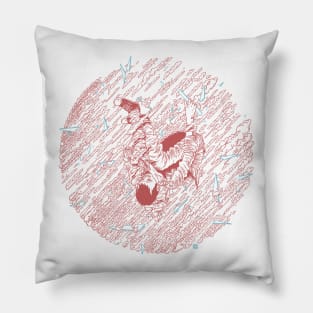 Obscured by Clouds (red) Pillow