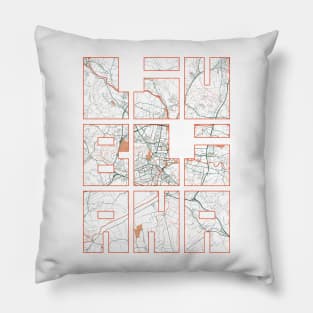 Ljubljana, Slovenia City Map Typography - Bohemian Pillow