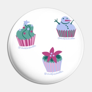 Holiday Cupcakes Pin