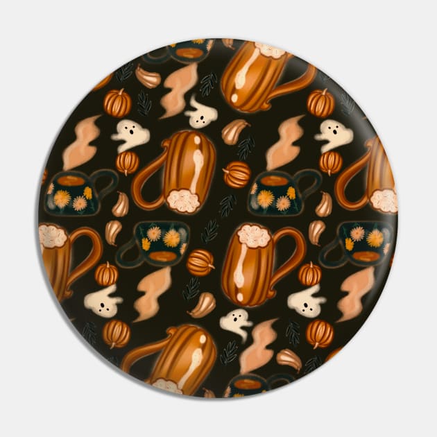 Pumpkin autumn pattern Pin by shikita_a