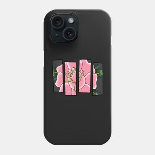 Black Flag Rose - traditional tattoo flash Phone Case