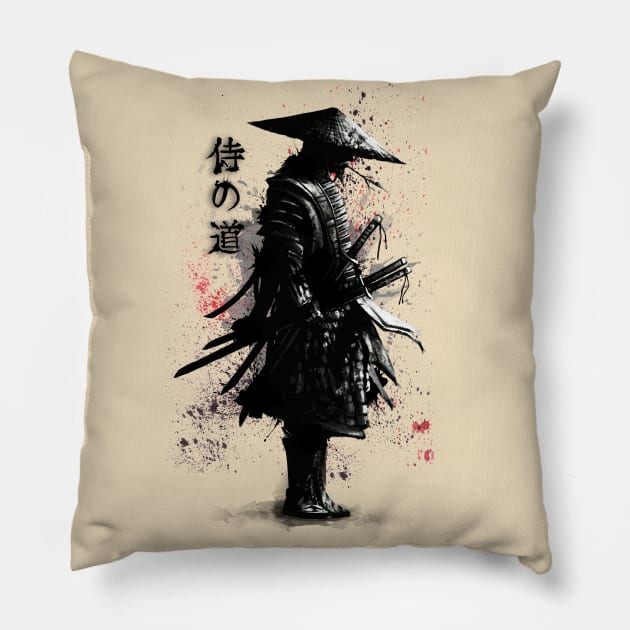 Samurai Warrior Pillow by MCAshe spiritual art 