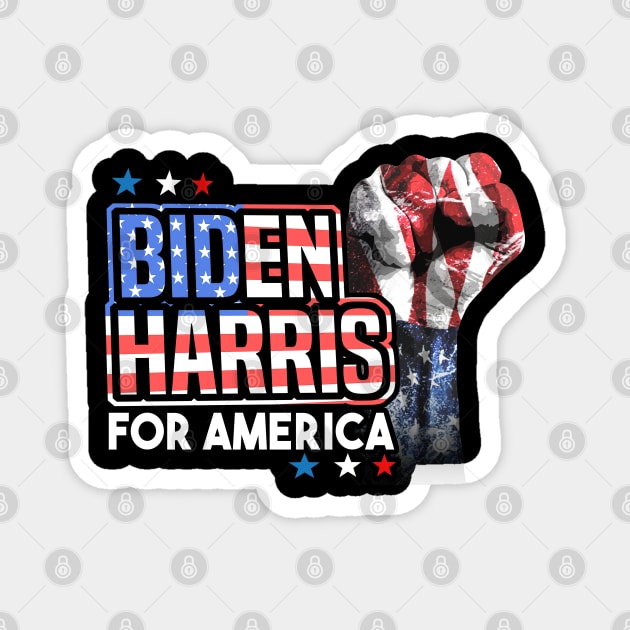 Biden Harris For America Fist Magnet by dnlribeiro88