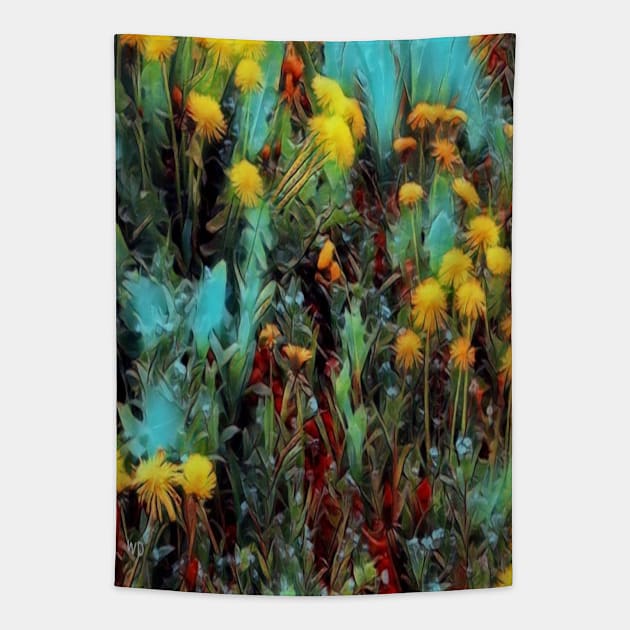 Wild the world of flowers Tapestry by Marcel1966