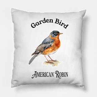 Garden Bird American Robin Pillow