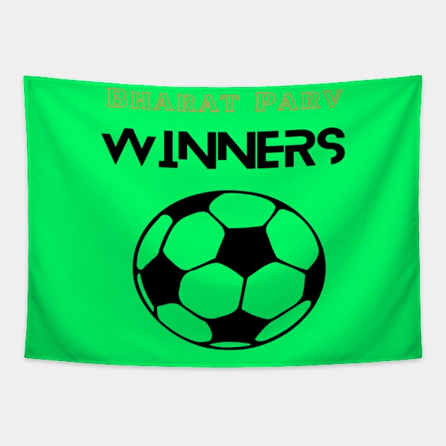 Bharat Parv - Football Winners Tapestry by Bharat Parv