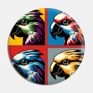 Pop Moluccan Eclectus Art - Cool Birds Pin