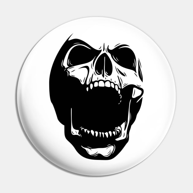 Fury Skull (white) Pin by zoneo