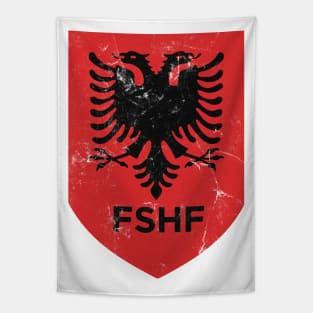 Albania /// Faded-Vintage Style Flag Design Tapestry