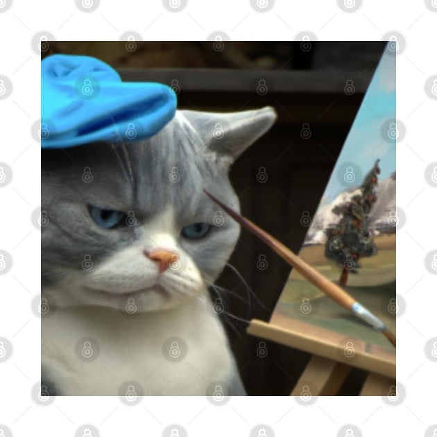 Purr-fectly Blue Smurf cat by tearbytea