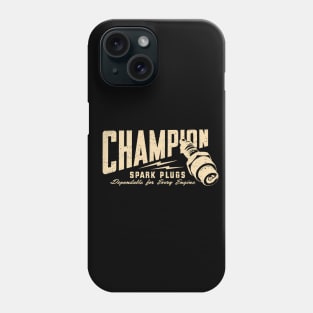 Champion Spark Plug by Buck Tee Phone Case