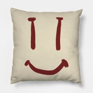 Brown Smug Smiling Face Pillow