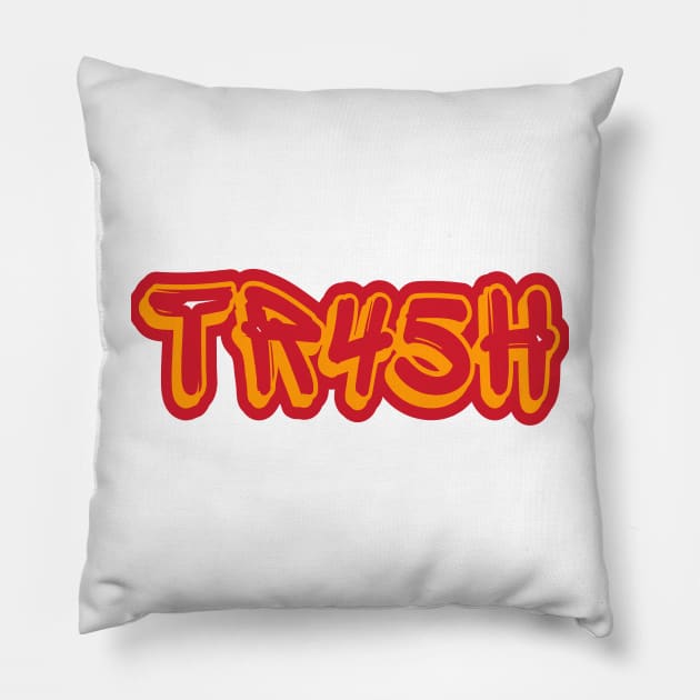 tR45h - Red and Orange - Front Pillow by SubversiveWare
