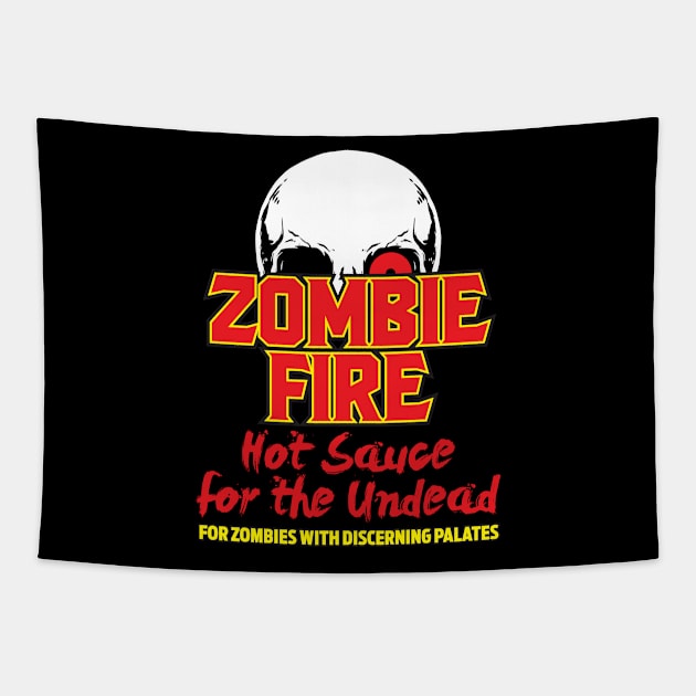 Zombie Fire Hot Sauce Tapestry by BRAVOMAXXX