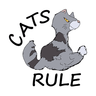 Cats Rule - Gray T-Shirt