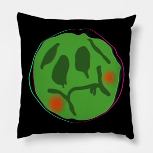 Ew Sick Emoji Green Pillow