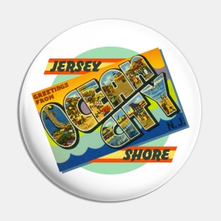 Greetings From Ocean City New Jersey Pin