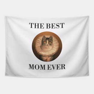 THE BEST KNITTING MOM IN THE WORLD, CAT. THE BEST KNITTING MOM EVER FINE ART VINTAGE STYLE OLD TIMES. Tapestry