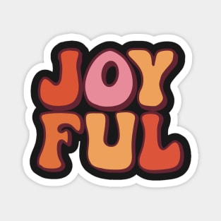 Joyful 70's Bubble Lettering Magnet