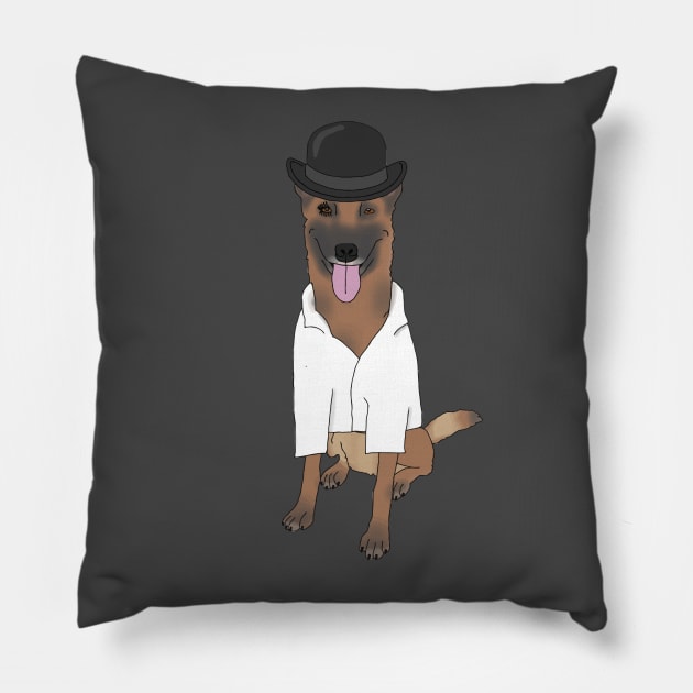 A Clockwork Malinois Pillow by childofthecorn