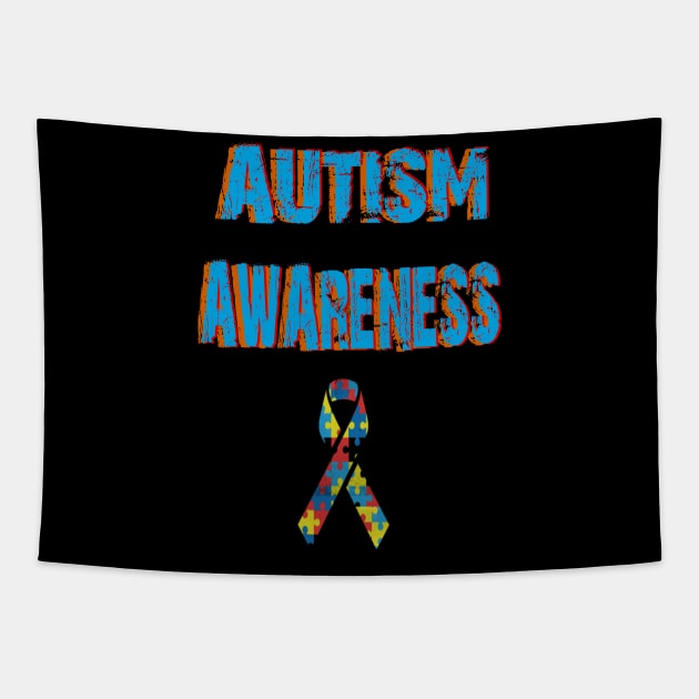 Autism Awareness T-ShirtAutism Awareness Ribbon Raise Awareness Graphic T Tapestry by BonnyNowak