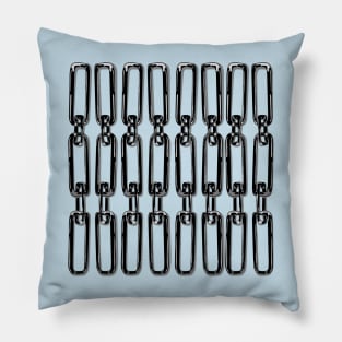 Glossy black painted chains Pillow