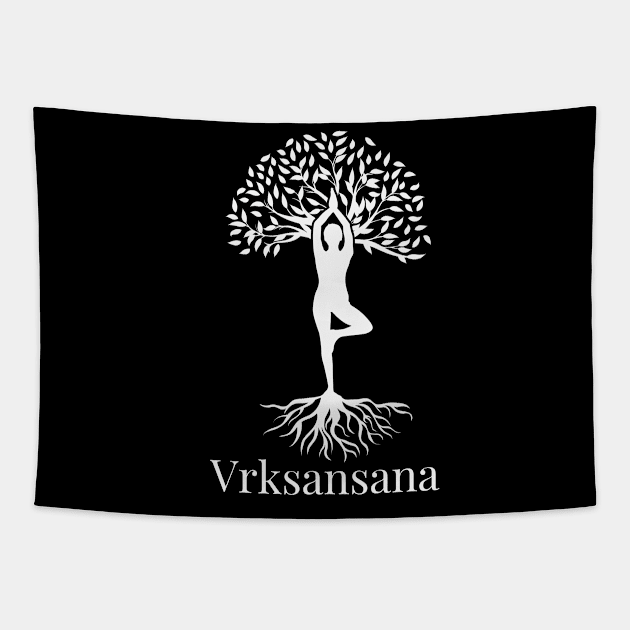 Vrksansana (Tree Pose) Tapestry by Let's Yoga Anywhere