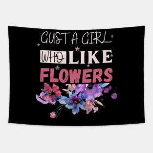 Flowers lover design gift for her who love floral  colorful flowers abstract design Tapestry