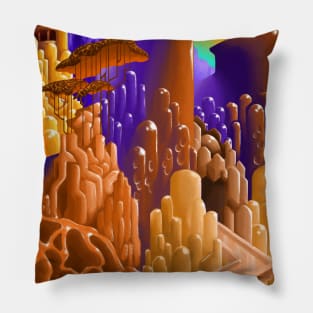 The Outworldly Mountain Palace Pillow