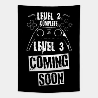 Level 2 Complete, white theme Tapestry