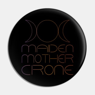 Maiden Mothe Crone, Tripple Goddess Symbol  | Traditional witchcraft Pin