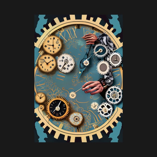 Time's Elegance Unveiled - Watch Components Art by Salaar Design Hub