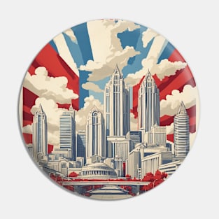 Atlanta Georgia United States of America Tourism Vintage Poster Pin