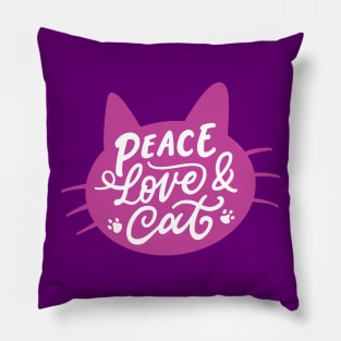 Peace Love & Cats Pillow