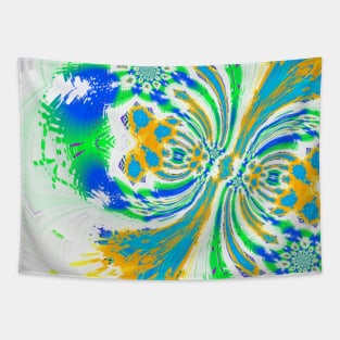 Yellow Modern Butterfly Insect Print Tapestry