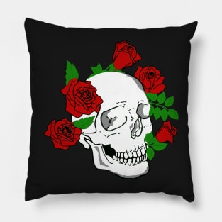 SKULL HEAD ROSES UNISEX Pillow