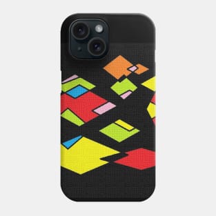 Black multicolor Phone Case